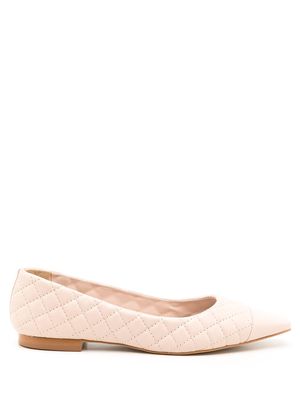 Sarah Chofakian Madoxx quilted leather ballerina shoes - Neutrals