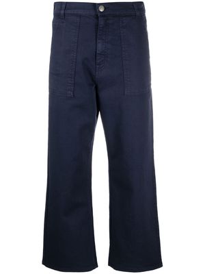 Fay cropped flared trousers - Blue