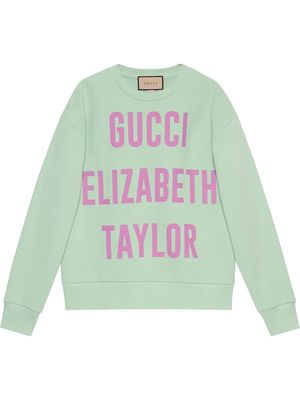 Gucci Gucci Elizabeth Taylor cotton sweatshirt - Blue