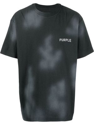 Purple Brand logo-print tie-dye T-shirt - Black