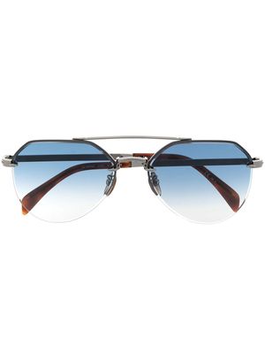 Eyewear by David Beckham round-frame gradient-lenses sunglasses - Blue
