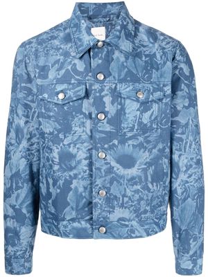 PAUL SMITH floral-print denim jacket - Blue