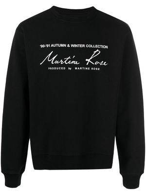 Martine Rose logo-print cotton sweatshirt - Black