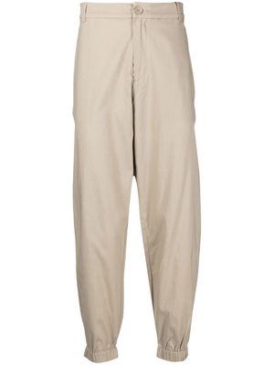 Armani Exchange high-waisted tapered trousers - Neutrals