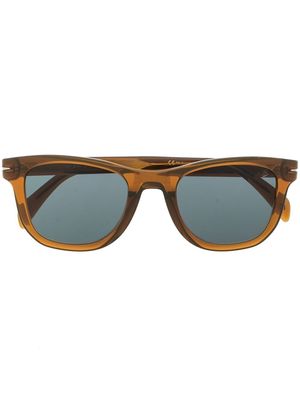 Eyewear by David Beckham transparent-frame square sunglasses - Brown
