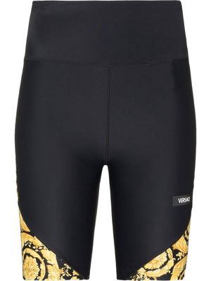 Versace Barocco-print biker shorts - Black