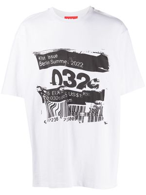 032c graphic-print cotton T-shirt - White