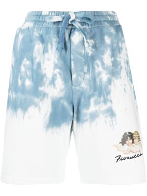 Fiorucci tie-dye print track shorts - Blue