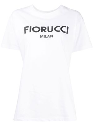 Fiorucci logo-print organic-cotton T-shirt - White