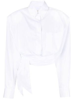 Alexandre Vauthier wrapped tie-waist shirt - White