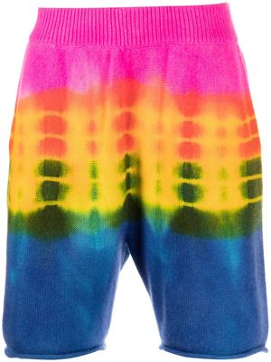 The Elder Statesman Half Light cashmere shorts - Multicolour