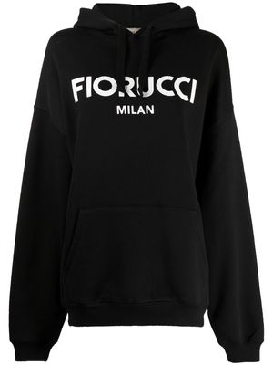 Fiorucci logo print hoodie - Black
