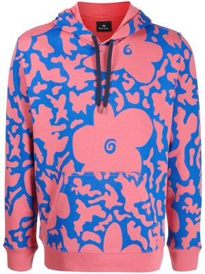 PS Paul Smith Floral Camo-print hooded sweatshirt - Red
