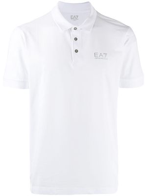 Ea7 Emporio Armani logo polo shirt - White