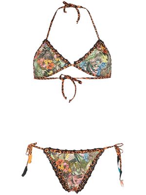 Anjuna Carina floral-print bikini set - Orange