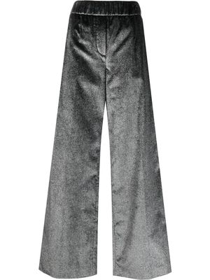 Off-White wide-leg glitter pyjama trousers - Black