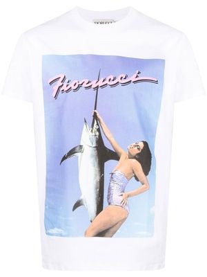 Fiorucci swordfish-print cotton T-shirt - White