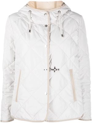 Fay quilted hooded jacket - Grey