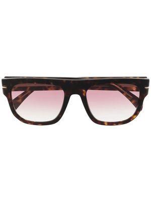 Eyewear by David Beckham tortoiseshell square-frame sunglasses - Red