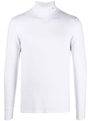 Raf Simons embroidered-logo roll-neck top - White