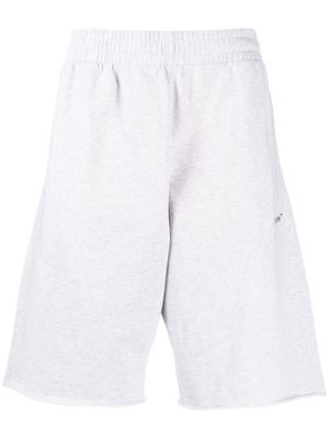 Off-White logo-print track shorts - Grey