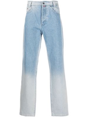 032c gradient-effect straight-leg jeans - Blue