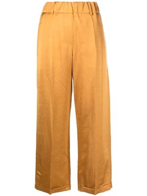 Alysi high-waisted cropped trousers - Yellow