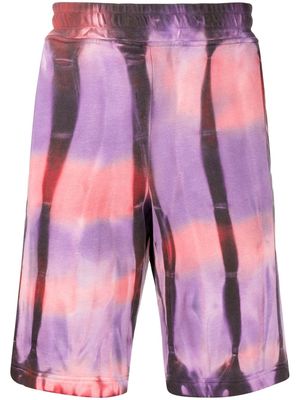 PS Paul Smith striped tie-dye track shorts - Pink