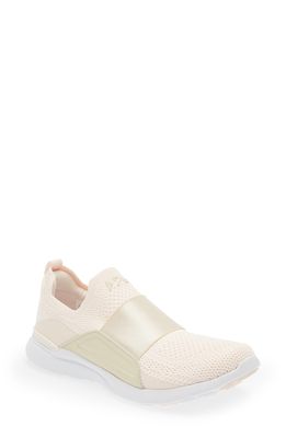 APL TechLoom Bliss Knit Running Shoe in Creme /Parchment /White