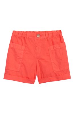 Bonpoint Nateo Cotton Cargo Shorts in 051 Coquelicot