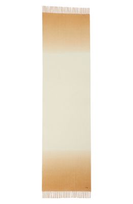 LORO PIANA Large Ombre Cashmere Scarf in Nut Milk/Shaded Golden Hour