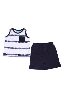Bear Camp Tie Dye Tank Top and Shorts Set in White