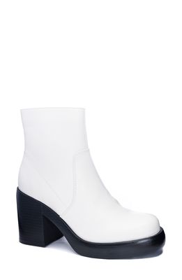 Dirty Laundry Groovy Platform Boot in White Faux Leather
