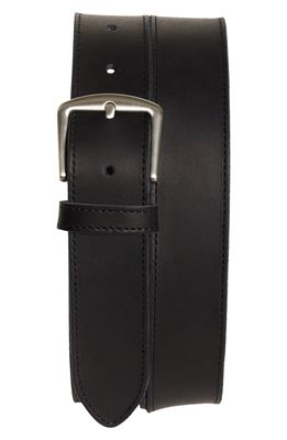 LORO PIANA Alsavel Leather Belt in Black