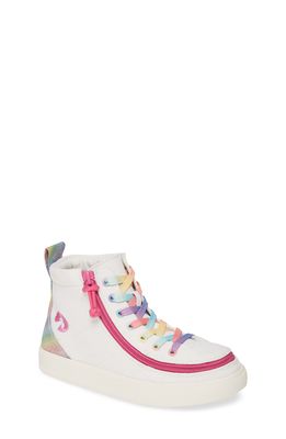 BILLY Footwear Classic Hi-Rise Sneaker in White Rainbow