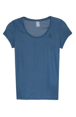 Odlo Active F-Dry Recycled Polyester Blend T-Shirt in Blue Wing Teal