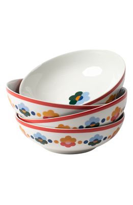 MISETTE Set of 4 Porcelain Cereal Bowls in Floral Group