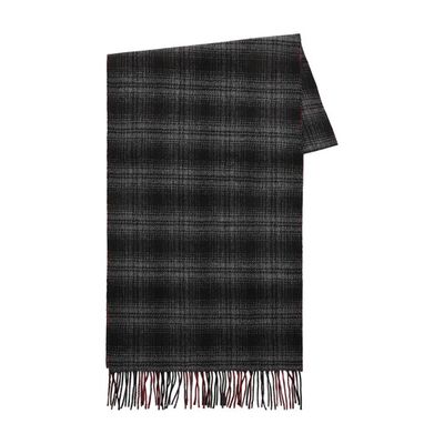 Double Wool Check Scarf