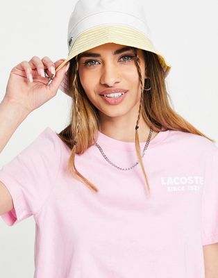 Lacoste logo relaxed t-shirt in pink