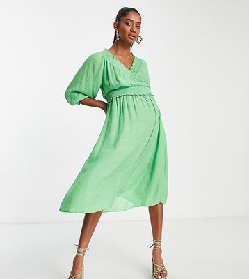 Mamalicious Maternity midi dress in green