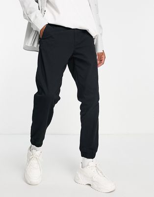 Only & Sons cuffed slim fit chinos in black
