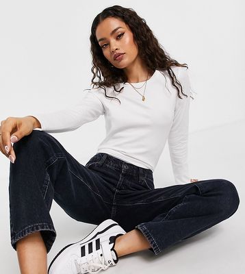 ASOS DESIGN Petite ultimate slim fit t-shirt with long sleeve in white