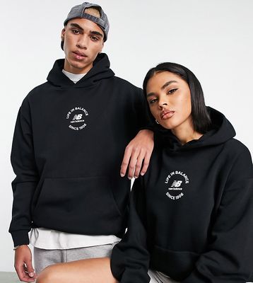 New Balance life in balance hoodie in black Exclusive at ASOS