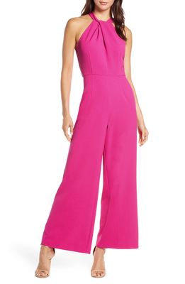 Julia Jordan Halter Neck Jumpsuit in Fuchsia