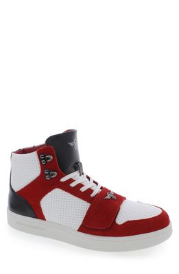 Creative Recreation Cesario Hi Lux Sneaker in White/Red/Black