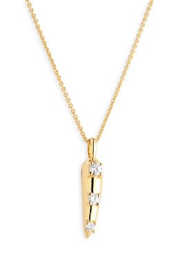 Missoma Claw Studded Pendant Necklace in Gold
