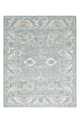 Solo Rugs Winston Handmade Wool Blend Area Rug in Blue