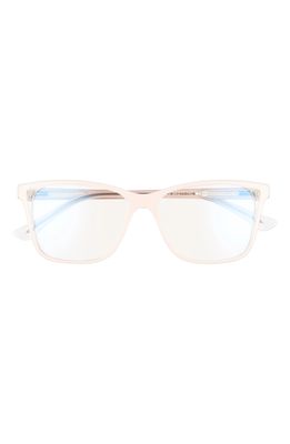 Fifth & Ninth Kaya 54mm Square Blue Light Blocking Glasses in Pink/Clear