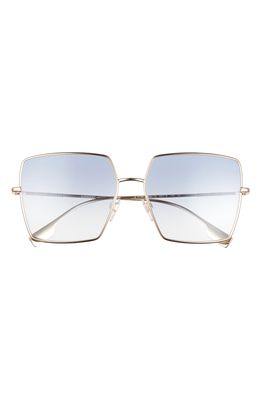 BURBERRY 58mm Square Sunglasses in Gold/Gradient Light Blue