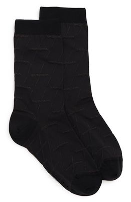 Balenciaga Logo Socks in Black/Dark Grey